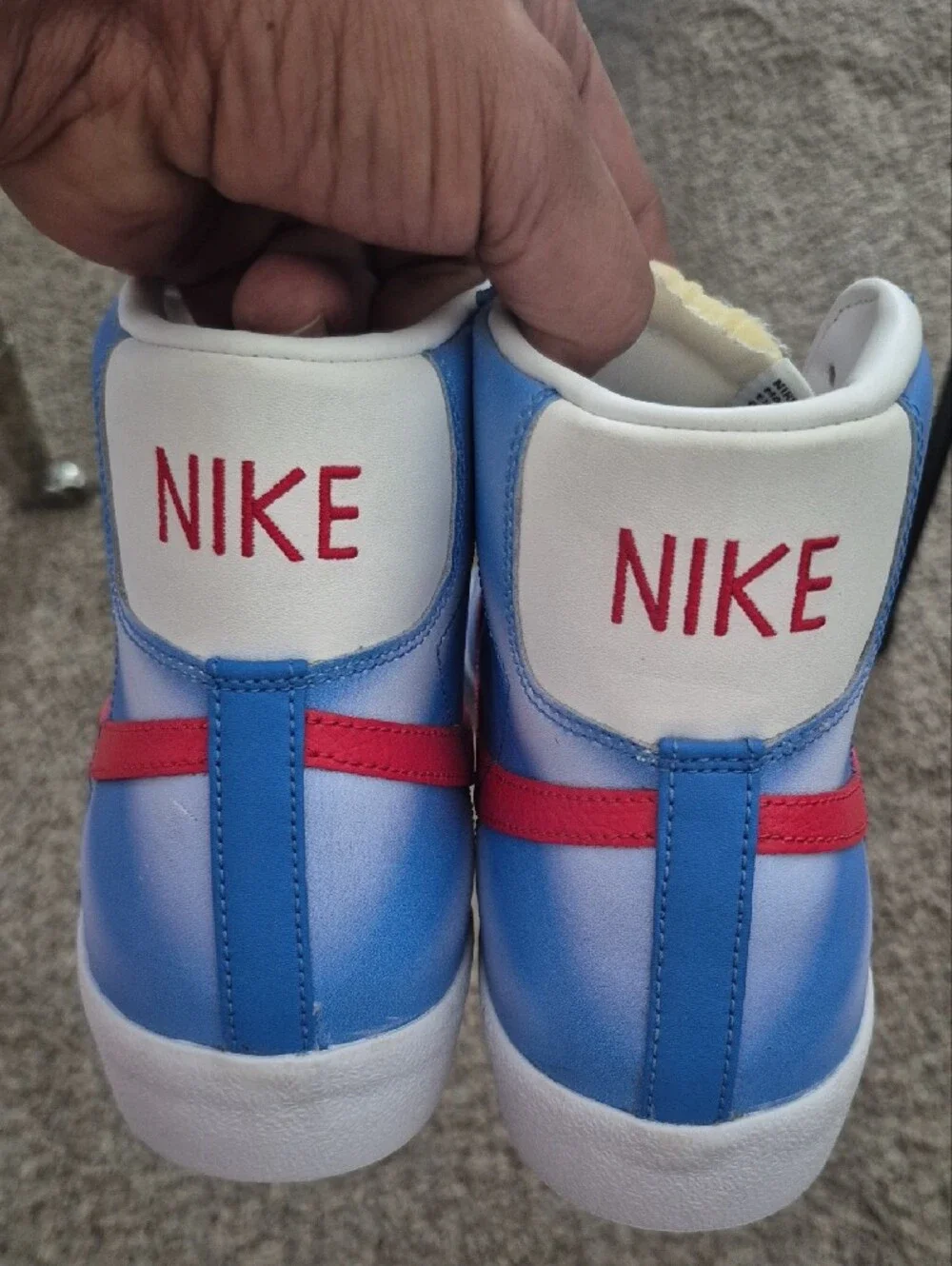 Nike Blazers Nets Jersey  Blue and Red High-Top Sneakers